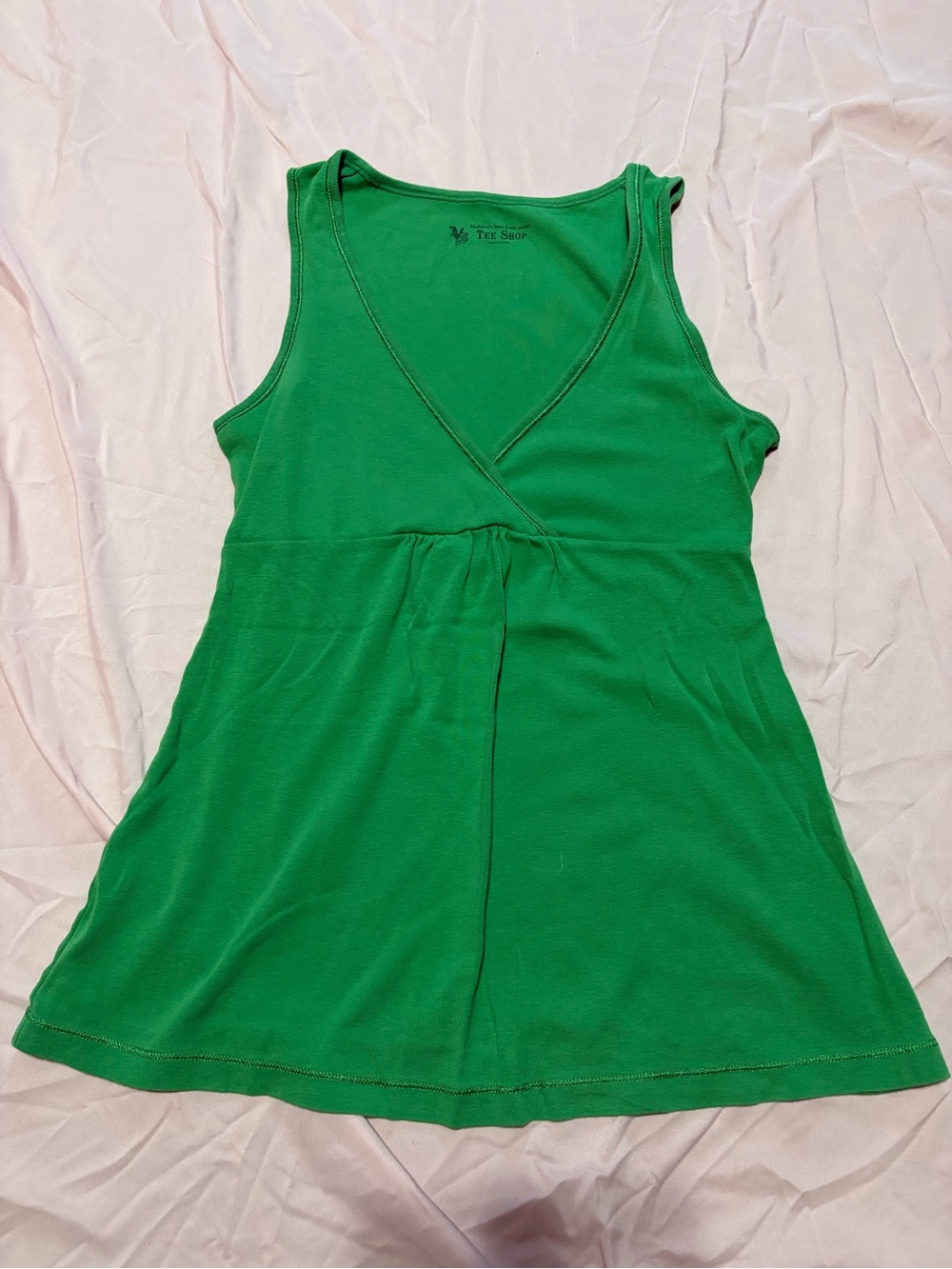 Victoria's Secret Bright Green V-Neck Empire Tank
